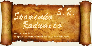 Spomenko Radumilo vizit kartica